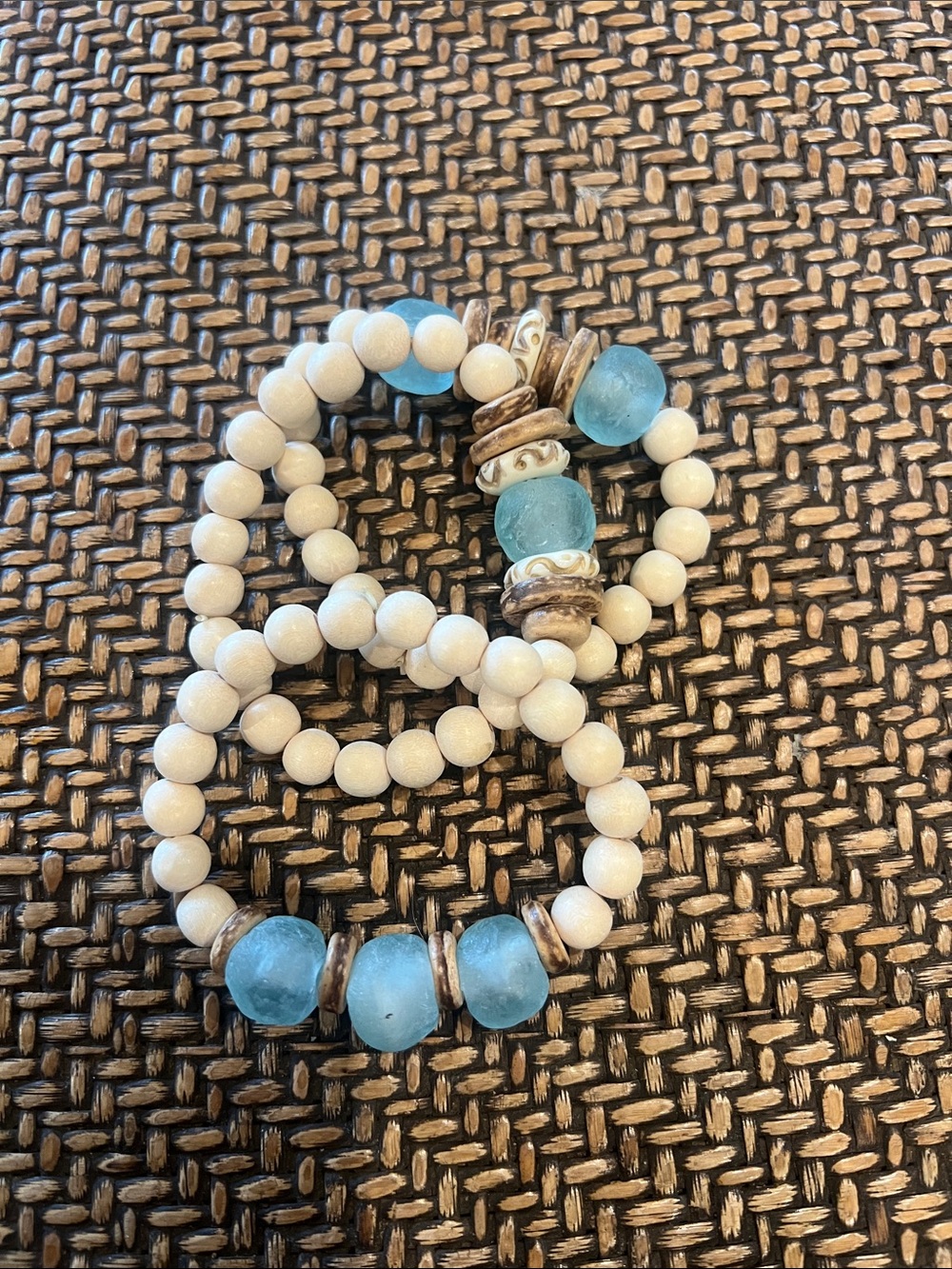 Set of 3 bracelets.   Elastic  approx 7.5”